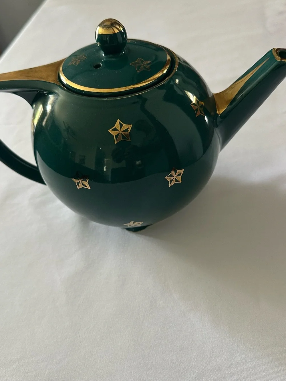 Teapot with Gold Star Accents.  Hall 0740